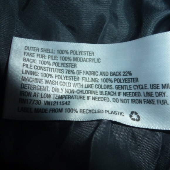 🧥 A New Day Puffer Mid-Length Coat with Faux Fur-Lined Hood – Gray (Size S) - Picture 9 of 12